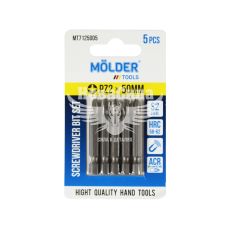 Насадка для отвертки PZ2 50мм. (Molder Tools) 5шт. S2 (бита) (MT7125005)