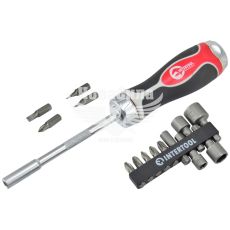Викрутка реверсіонна (Intertool) -/+ 15в1 (VT-1002)