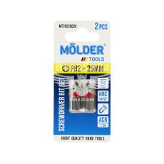 Насадка для отвертки PH2 25мм. (Molder Tools) 2шт. цветная маркировка S2 (бита) (MT7022502C)