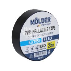 Изолента огнестойкая (Molder) 25м черная (MA21725)