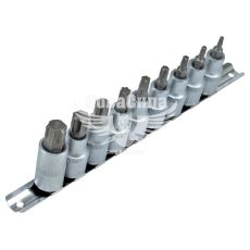 Набір торцевих головок з бітою TORX (Intertool) 9 предметів 1/2'' (HT-1849)