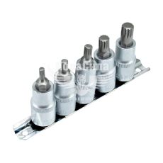 Набір торцевих головок з бітою TORX (Intertool) 5 предметів 1/2'' (HT-1850)