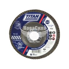Диск шліфувальний пелюстковий 125x22мм P80 (TITAN Abrasive) (Т27) (ТА1258027АN)