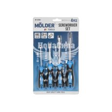 Викрутка (набір) (Molder Tools) кт. 4шт. -/+ (MT32204)