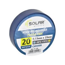 Ізолента (Solar) 20м синя (IT120)
