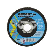 Диск шліфувальний пелюстковий 125x22мм P60 (Gefest) (Т29) ()