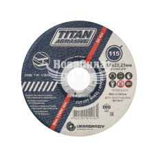 Круг відрізний 115х1.0х22 по металу (TITAN Abrasive) (TA1151022)