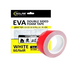 Скотч двохстор. 40мм. 5м. (Solar) EVA (білий) (DS2405)
