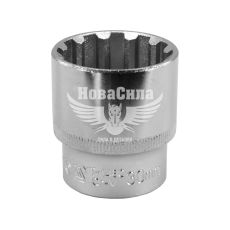Головка торцева низька дванадцятигранна Spline 1/2 30мм. (Yato) (YT-1480)