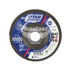 Диск шліфувальний пелюстковий 125x22мм P120 (TITAN Abrasive) (Т27) (ТА12512027АN)