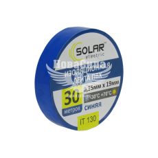 Изолента (Solar) 30м синяя (IT130)
