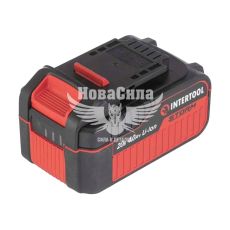 Акумулятор, 20 В, Li-Ion, 4,0 Аг, (Intertool) індикатор рівня заряду (WT-0341)