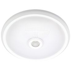 Світильник світлодіодний стельовий E.NEXT e.sensor.LED.77Е.12.4000(білий), 12вт, 4000К, 360°, IP20, з датчиком руху та акумулятором 5 часов (s061023)
