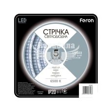 Світлодіодна стрічка Feron LS603 12В 4.8Вт/м IP20 6500K 5м (4940)