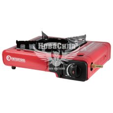 Плита газова портативна (Intertool) з перехідником для побутового балону (GS-0001)