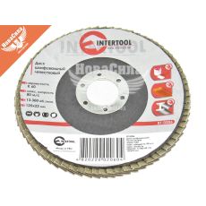 Диск шліфувальний пелюстковий 125x22мм К-60 (Intertool) (BT-0206)