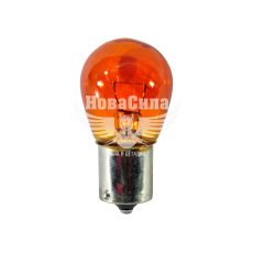 Лампочка 1-но конт. груша жовта 12V-21Вт P21W BA15s (Solar) (упак.-10шт.) (1271)