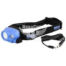 Ліхтарик на голову (Brevia) LED 3W + 3W COB, 400lm + 200lm, 1200mAh (14100WX1)