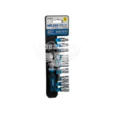 Набір торцевих головок з тріщоткою (Molder Tools) 12 предметів 1/4 (MT64812)