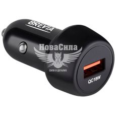Зарядне для портативних пристроїв 12-24V (Brevia) 1USB-A, 18W (46018UB)