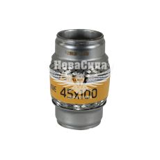 Гофра глушника 45х100мм. 3-х шарова (Walline) (довгий фланець) (WL 45x100)