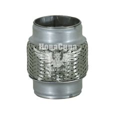 Гофра глушника 60х100мм. 3-х шарова (CarLine) (довгий фланець) (CL 60х100)