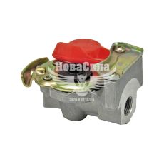 Кран воздушный М16х1,5мм. красн. с клапаном (HICO) (ZPN005)