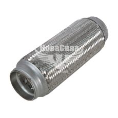 Гофра глушника 64х250мм. 3-х шарова (CarLine) (довгий фланець) (CL 64х250)