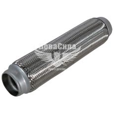 Гофра глушника 50х320мм. 3-х шарова (CarLine) (довгий фланець) (CL 50х320)