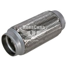 Гофра глушника 64х200мм. 3-х шарова (CarLine) (довгий фланець) (CL 64х200)