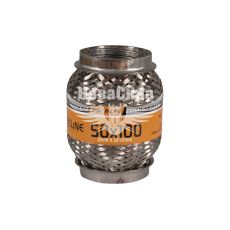 Гофра глушника 50х100мм. 3-х шарова Interlock, (Walline) (короткий фланець) (WL 50х100 VW)