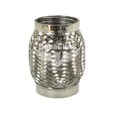 Гофра глушника 55х100мм. 3-х шарова Interlock, (Shikoo) (короткий фланець) (55х100 VW)