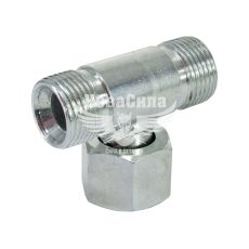 Штуцер тройник S24 с гайкой М20х1,5-М20х1,5-М20х1,5 (ДК) (DK-8212)
