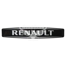 Наклейка з написом Renault (чорне тло) (силікон) 12х2,2 (71-14)