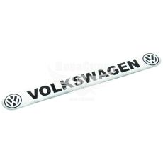 Наклейка з написом VOLKSWAGEN (срібне тло) (силікон) 14х1,8 (69-61)