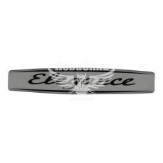 Наклейка з написом Elegance (срібне тло) (силікон) 12х2,2 (69-98)