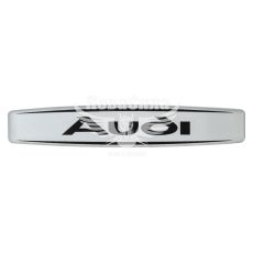 Наклейка з написом Audi (срібне тло) (силікон) 12х2,2 (71-17)