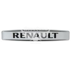 Наклейка з написом Renault (срібне тло) (силікон) 12х2,2 (71-14)