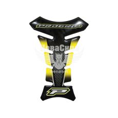 Наклейка на бак мотоцикла PROGRIP (силікон) жовта (82-5)
