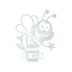 Наклейка з написом E-95 9.5x9.5 біла ()