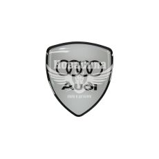 Наклейка логотип Audi в формі щита (силікон) 6х5,3 (77-24)