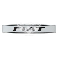 Наклейка з написом Fiat (срібне тло) (силікон) 12х2,2 (69-78)