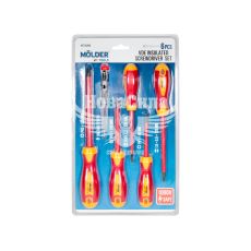 Викрутка (набір) (Molder Tools) кт. 6шт. -/+ діелектричні VDE 1000 В (MT35206)