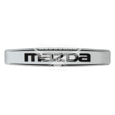 Наклейка з написом Mazda (срібне тло) (силікон) 12х2,2 (69-83)