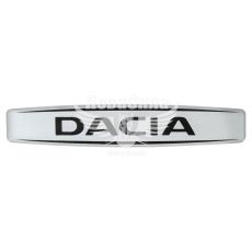 Наклейка з написом Dacia (срібне тло) (силікон) 12х2,2 (69-87)