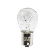 Лампочка 1-но конт. груша біла 24V-21Вт P21W BA15s (Brevia) (упак.-10шт.) (24301C)