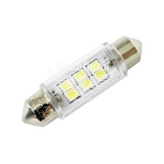 Лампочка 2-ох цокольна LED T11_C5W SMD біла 6-діодів 24V-5Вт SV8.5-8 39мм. (Solar) (к-т.-2шт.) (SL2551)