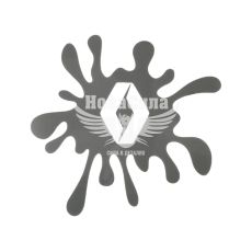 Наклейка Клякса Renault (срібна) 12х11 (105-11)