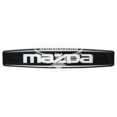 Наклейка з написом Mazda (чорне тло) (силікон) 12х2,2 (69-83)