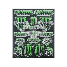 Наклейка (планшет) для мото Monster кт.-16шт. 29х24,5 зеленая (9-81)